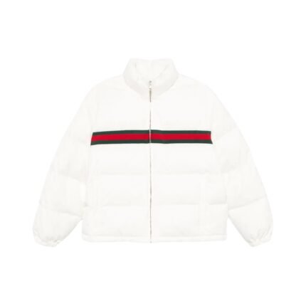 Twill-Daunenjacke White