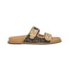 Browne Stoff-Slipper mit FF-Muster