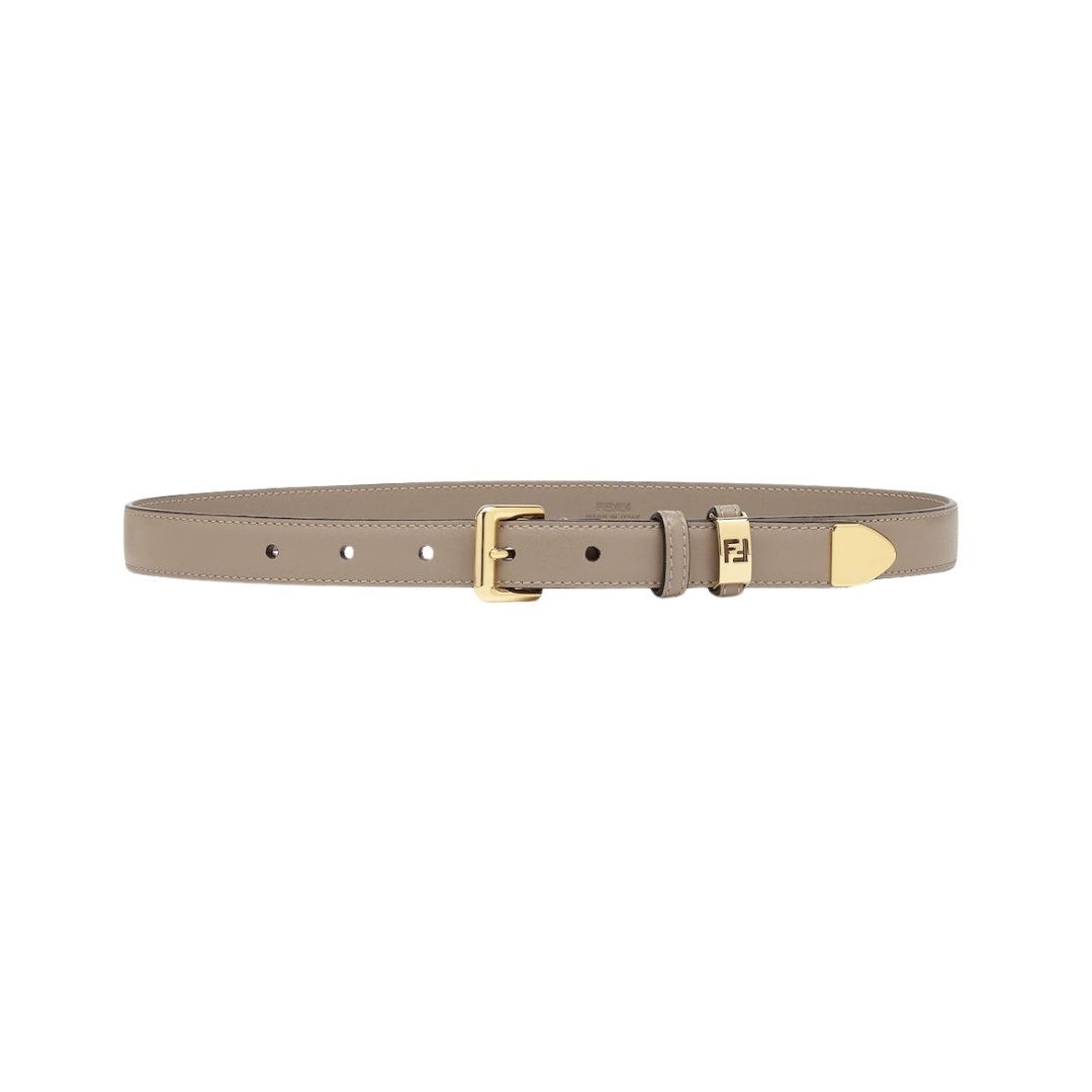 1 Gürtel aus Grey-Brownem Leder 2cm - Image 1