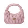 AlabasterLight Pink-Nappa-Leder-Hobo 20cm
