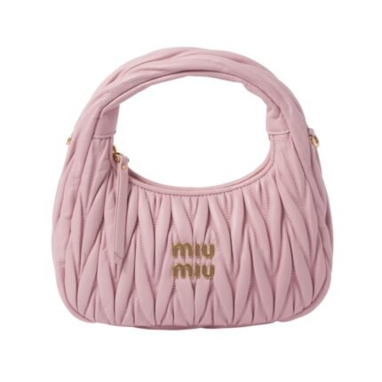 AlabasterLight Pink-Nappa-Leder-Hobo 20cm