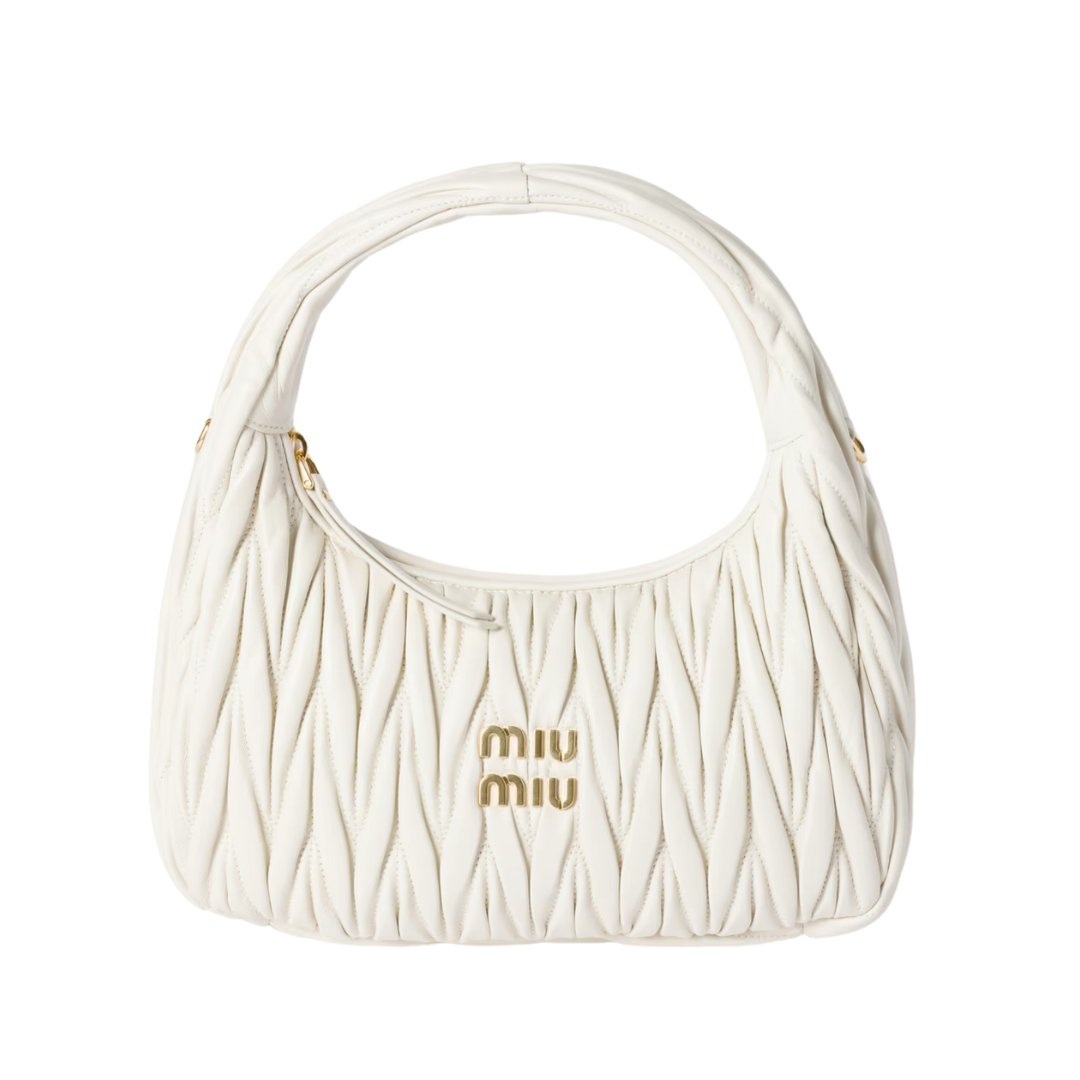 1 Wander Nappa-Leder-Hobo White 18cm - Image 1