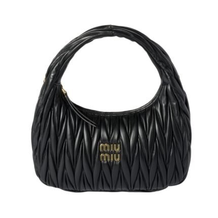 Wander-Nappa-Leder-Hobo Black 18cm