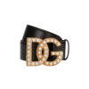 Kalbsleder-Gürtel mit verziertem DG-Logo 4cm