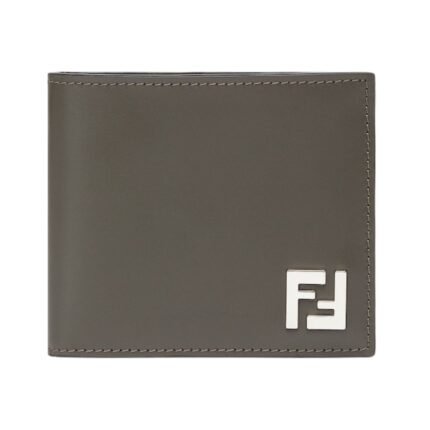 Bi-Fold Brieftasche mit Squared FF-Muster 9.5cm