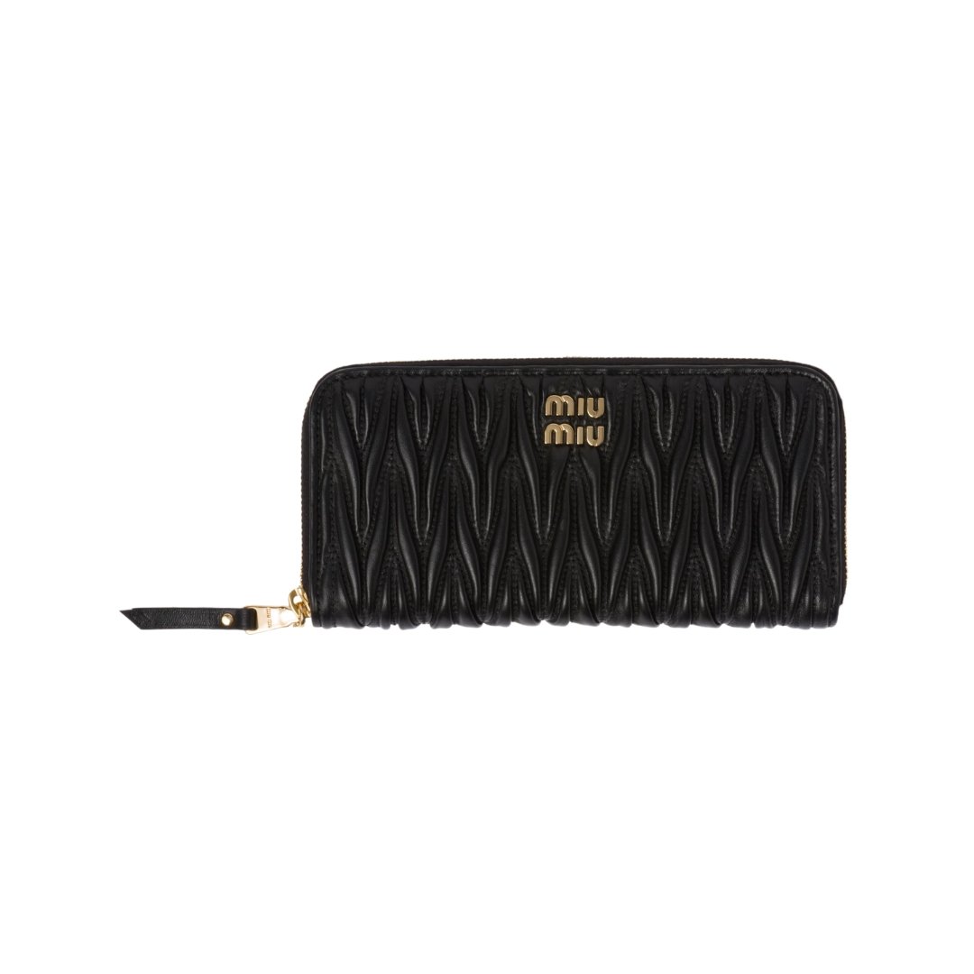 1 Große Matelassé-Nappa-Leder-Geldbörse 9.5cm - Image 1