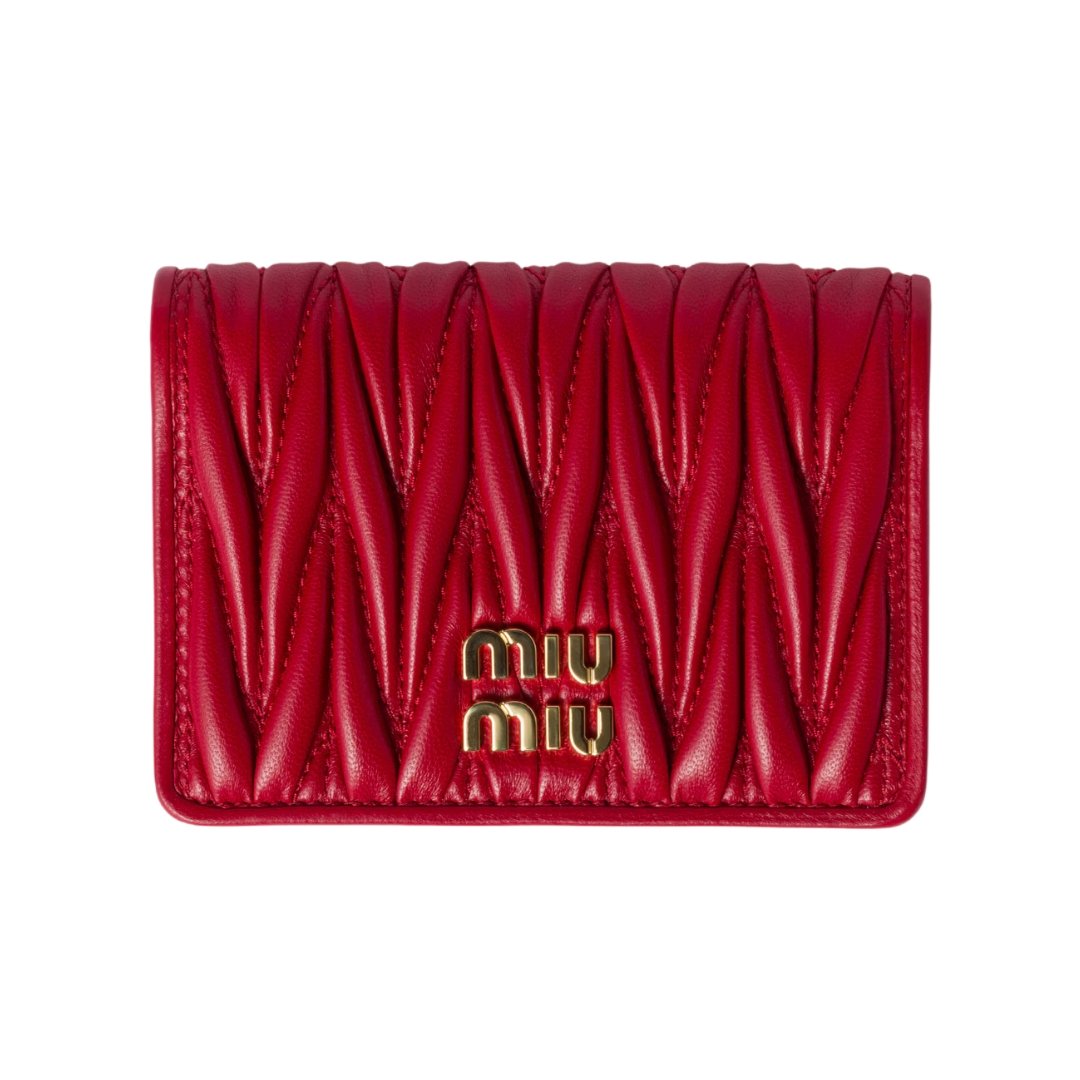 1 Nappa-Leder-Kartenetui Red 8cm - Image 1