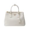 Große Galleria Ledertasche in White 22.5cm