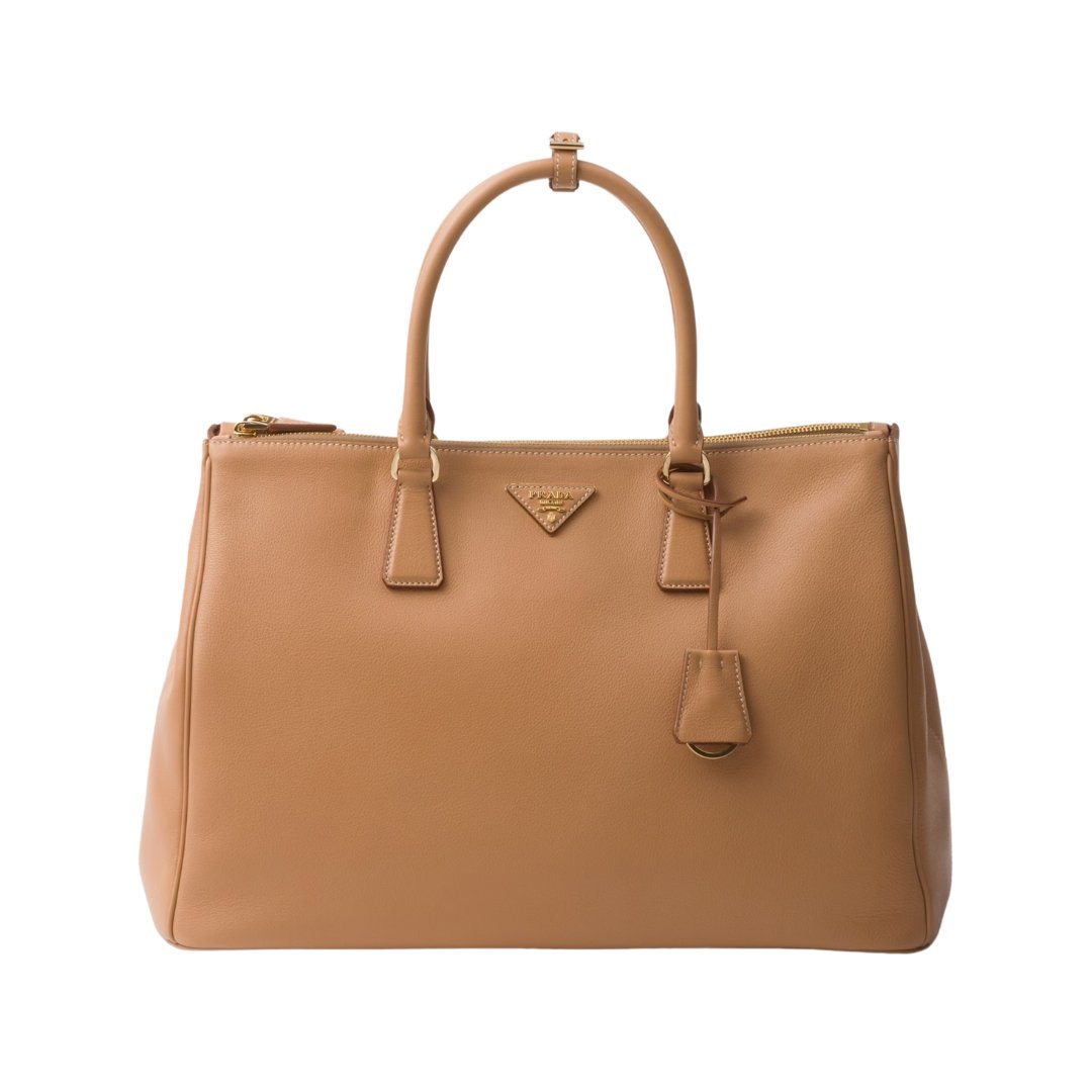 1 Extra-große Galleria Ledertasche in Natur 22.5cm - Image 1