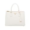 Große Galleria Saffiano-Ledertasche White 24cm