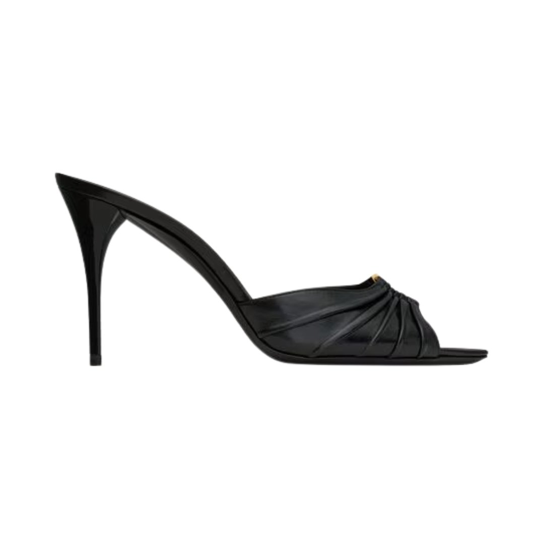 1 Babylone Mules aus glattem Leder 9cm - Image 1