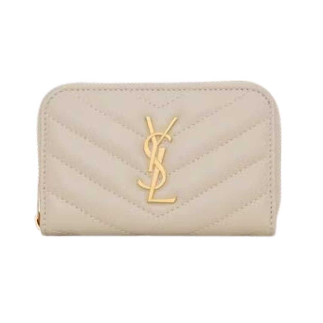 1 Cassandre matelassierte Münz- und Kartenbrieftasche aus Lammleder 11cm - Image 1