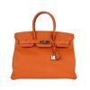 Orange Epsom mit Palladium-Beschlägen 35cm