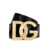 Lackleder-Gürtel mit DG-Logo 5cm