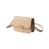 Leder-Schultertasche mit Überschlag in Sandbeige 15cm - Image 2