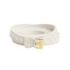 Intrecciato Nappa-Leder Gürtel in Kreide (width) 1.5cm