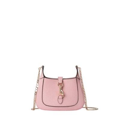 Mini-Tasche aus pinkem Pythonleder 19.5cm