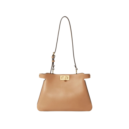 Tasche aus Leder in Cappuccino-Farbe  19cm
