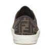 Niedrige Sneaker aus Brownem Stoff mit FF-Muster - Image 3