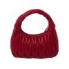 Matelassé-Nappa-Leder-Hobo Red 20cm - Image 3