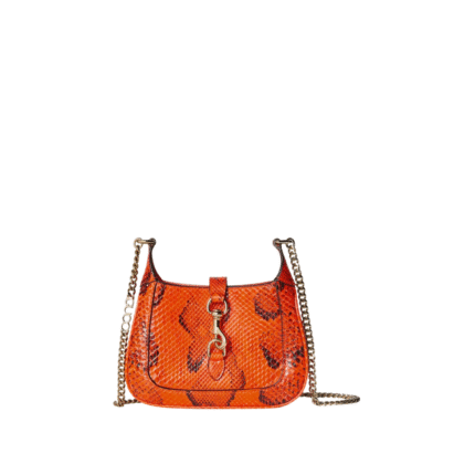 Das orangefarbene Pythonleder 19.5cm