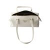 Mittelgroße Lederhandtasche mit Griff in White 12.5cm - Image 4