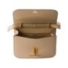 Leder-Schultertasche mit Überschlag in Sandbeige 15cm - Image 4