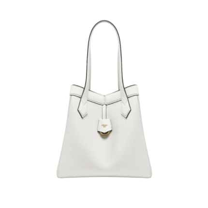Umwandelbare Ledertasche in White  27cm