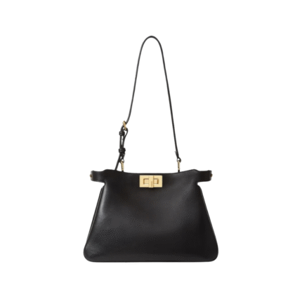 Tasche aus Blackem Leder  19cm