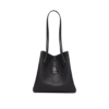 Umwandelbare Ledertasche in Black  27cm
