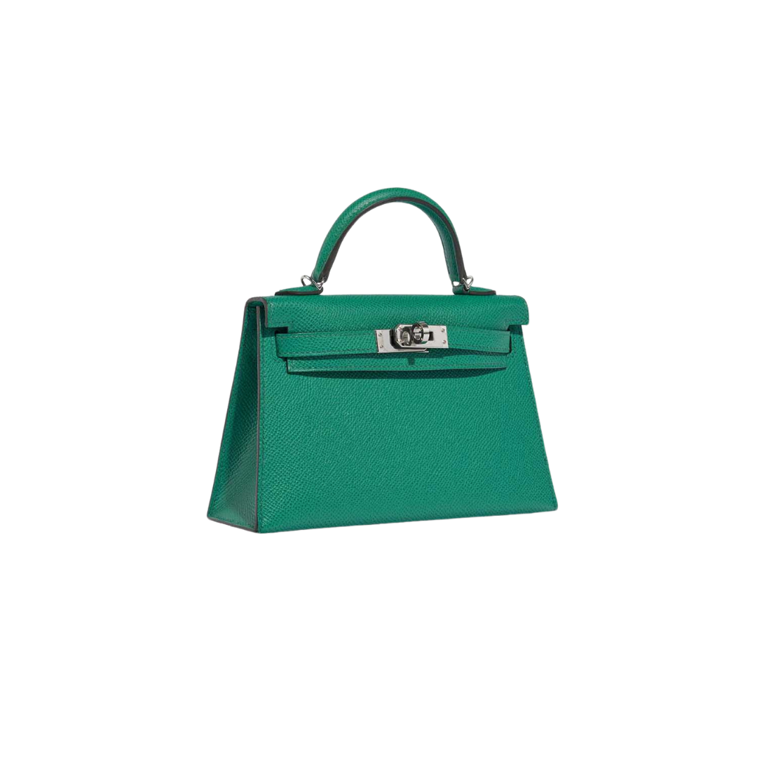 ОБРАЗЕЦ (1) Kelly Mini Epsom SmaragdGreen/Silver - Image 1