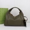 Maxi Schultertasche Aus DarkGreenem Leder 46cm - Image 5