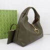 Maxi Schultertasche Aus DarkGreenem Leder 46cm - Image 4