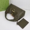 Maxi Schultertasche Aus DarkGreenem Leder 46cm - Image 6