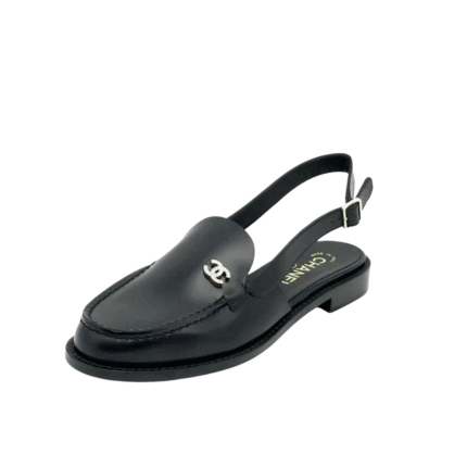 Slingback Flache Black Loafer