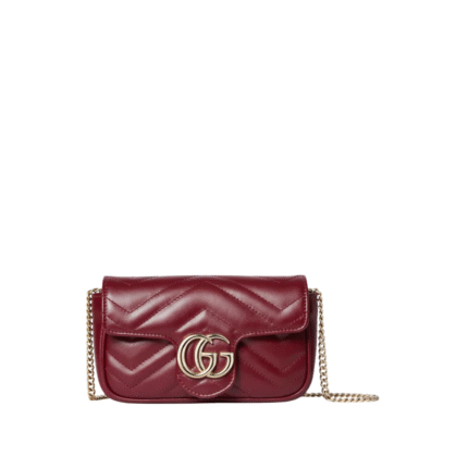 Rede Super-Mini-Tasche mit Chevron-Muster 16.5cm