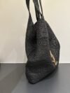 Maxi-Tote aus verziertem Raffia in Black 38cm - Image 3