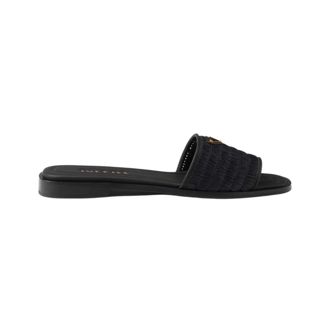 1 Leather Slides Black - Image 1