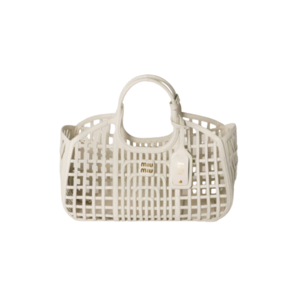 Lederkorb KreideWhite 40 cm