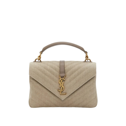 College Quilted Linen Taupe 24 cm