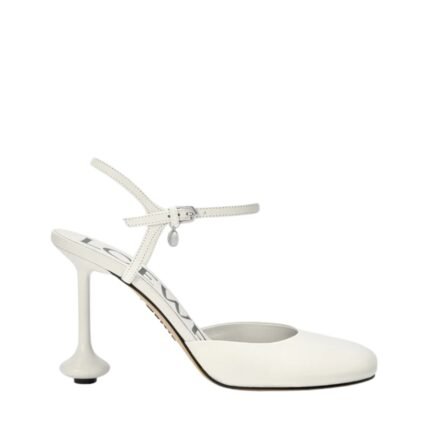Strap Pump White 9 cm