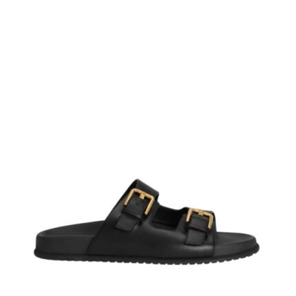 Calfskin Sliders Black