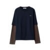 Long-Sleeved Blue/Brown