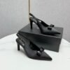 Slingbacks Seidensatin Black - Image 3