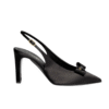 Slingbacks Seidensatin Black