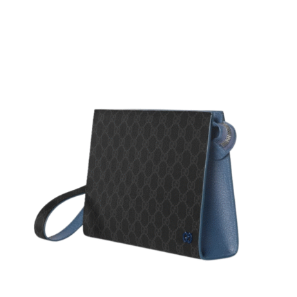 Zweifarbiger kleiner Beutel Blue 26 cm